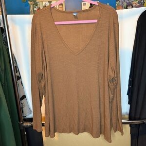 Old Navy size XXL Brown V-Neck Women's Top